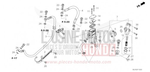 REAR BRAKE MASTER CYLINDER CB500XACT de 2026